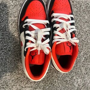 Jordan Red and Black Sneakers Vibrant Design